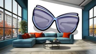 Modern womens fashionable sunglasses isolated on white background. Vector cartoon close-up illustration. Wall mural