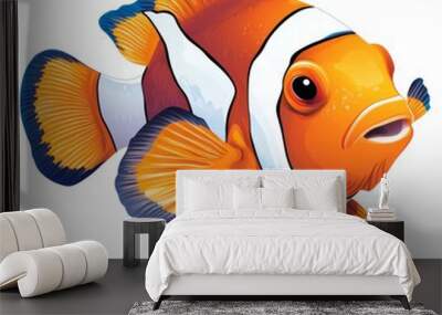 vector graphic of a clownfish Wall mural