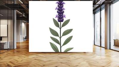 vector graphic of a purple lavender flower Wall mural