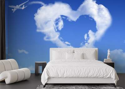 coeur nuage Wall mural