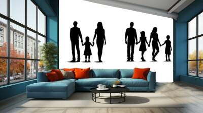 illustration of an background with family  Wall mural