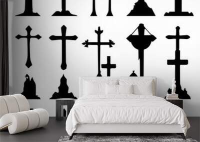 set of crosses vector Wall mural