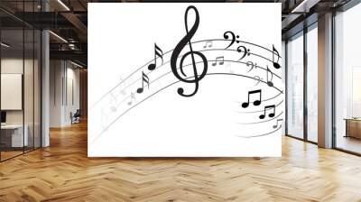 Music Note Background Wall mural