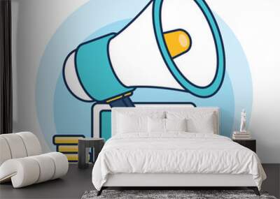 Business marketing illustration. megaphone broadcast icon vector. Wall mural