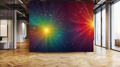 Gradient background with abstract starbursts Wall mural