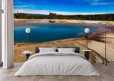 Turquoise Pool in the Midway Geyser Basin, Yellowstone National Park in Wyoming. Wall mural