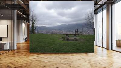 Bilbao seen from a hill Wall mural