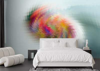 Abstract background with graphic shapes. color and smoke Wall mural