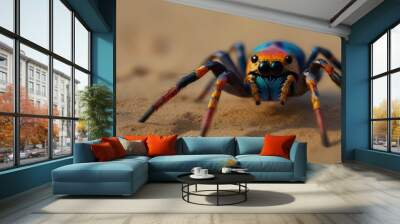 A spider in desert land. Wall mural