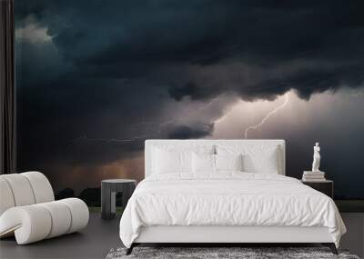 lightning in the storm Wall mural