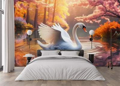 Duck The graceful swan glides across the lake, a vision of beauty, a peaceful make.