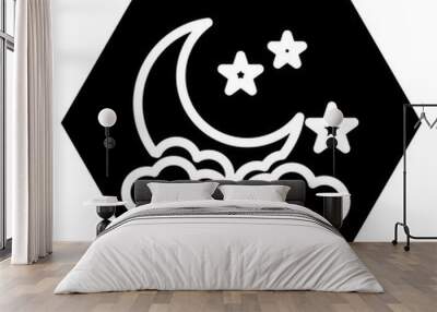  night glyph icon 2 Wall mural