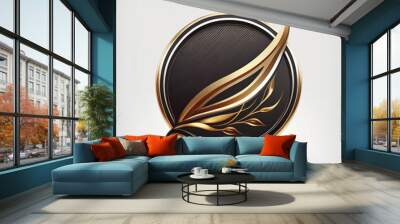 Generic luxury flat logo design without text. Generative AI Wall mural