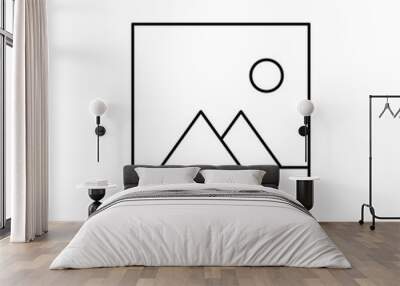 Picture, Gallery, Image Thin Line Icon Vector Illustration Logo Template. Suitable For Many Purposes. Wall mural