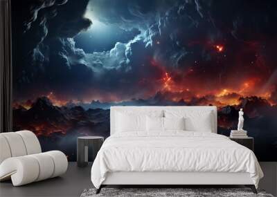 Unknown planet from outer space Wall mural