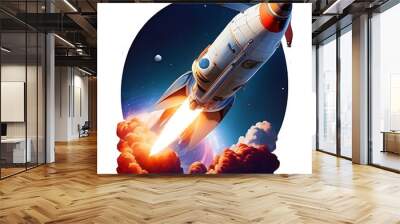 rocket in space Wall mural