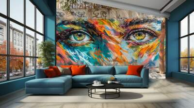 urban canvas expressive street art capturing the pulse of modern culture Wall mural