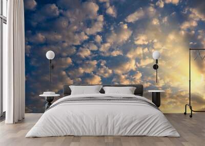 blue sky with clouds in the morning Wall mural