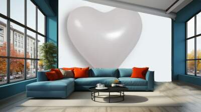 white heart ballon Wall mural