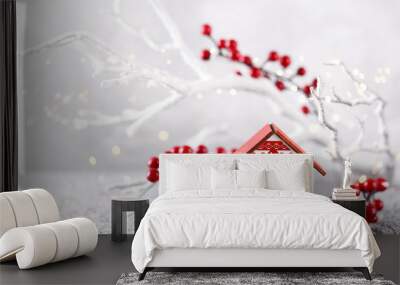 Christmas or New year background Wall mural