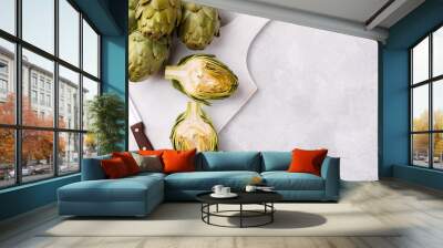 Ripe organic artichokes Wall mural