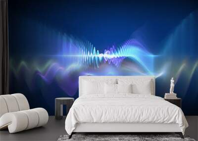 Sound waves - abstract design element Wall mural