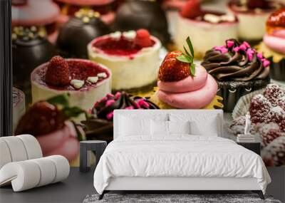 desserts in bakery case Wall mural