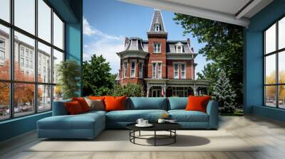 victorian home and buildings in ohio Wall mural