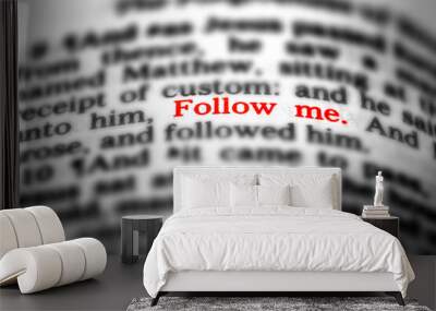 new testament scriptures from the bible follow me Wall mural