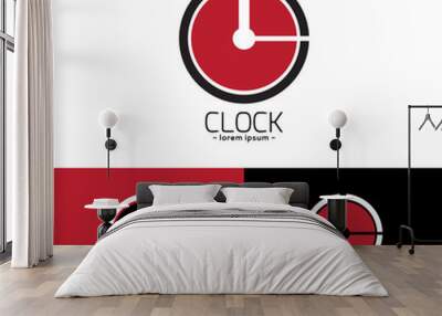 Clock logo Wall mural