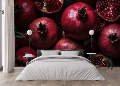 pomegranate fruit background Wall mural