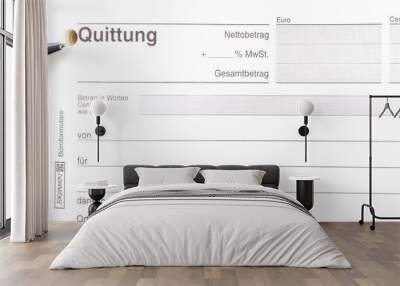 Quittungsblock Wall mural