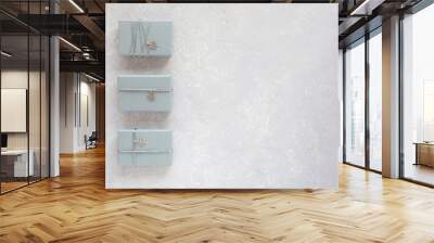 Grey gift boxes Wall mural