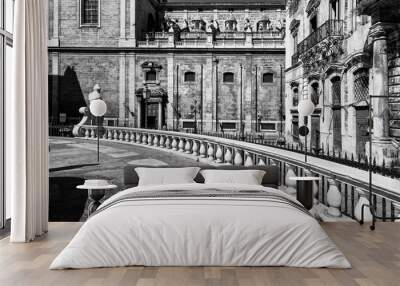 Beautiful view of Piazza Pretoria, or Piazza della Vergogna, in Palermo Wall mural