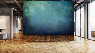 Grunge interior blu Wall mural