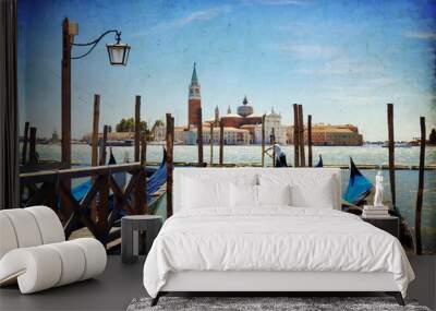 Venice, View of San Giorgio maggiore from San Marco Wall mural