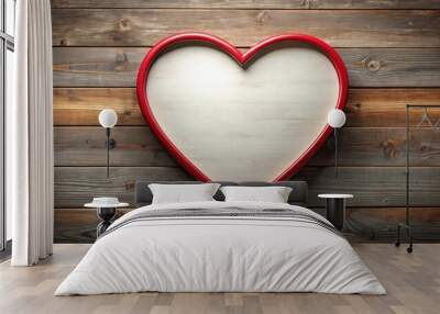 A sign shaped like a heart with the word ?love? written on it , romance, symbol, affection, Valentine?s Day, relationship Wall mural