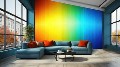 Abstract gradient background with black, yellow, bright green, orange, light blue, and cobalt colors, abstract Wall mural