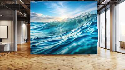 Abstract water ocean waves texture background, ocean, waves, water, texture, abstract, background, ripple, sea, aquatic, liquid Wall mural