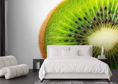 Close-up of a juicy kiwi with fresh energy, kiwi, fruit, healthy, vibrant, green, organic, vitamin C, refreshing, tropical Wall mural