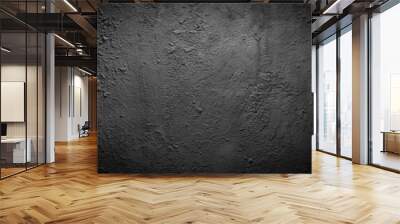 Dark black textured concrete wall background, concrete, black, textured, background, wall, surface, rough, dark, architecture Wall mural