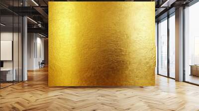 Golden background with a gold foil texture and metallic gradient sheet creating a shiny metal effect , gold, background, foil Wall mural