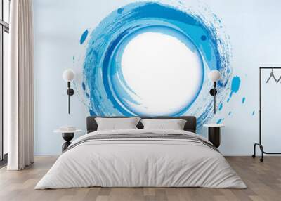 abstract background  blue water circle Wall mural