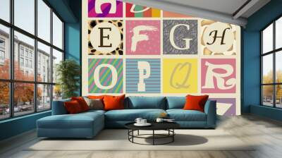 different letters Wall mural