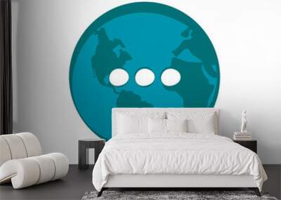 Earth with points inside. Vector illustration deisgn Wall mural