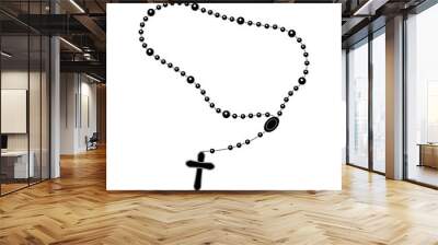 Isolated rosary beads silhouette. Vector illustration design Wall mural