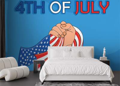 United States independence 4th of July card Vector illustration Wall mural