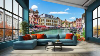 Beautiful city Annecy, France Wall mural