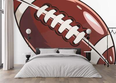 American football ball clipart design illustration Wall mural