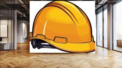 Construction helmet clipart design illustration Wall mural